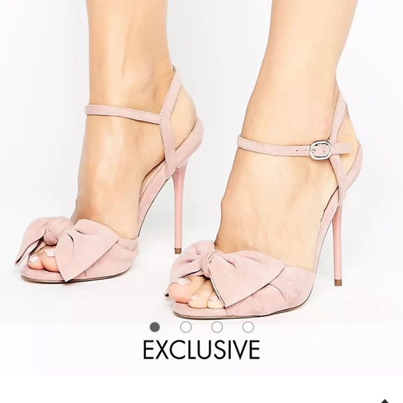 Pink suede Office London Scarlett bow heels - Picture 9 of 9